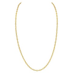 Van Cleef & Arpels Cadena de eslabones de ancla de 32" de oro vintage