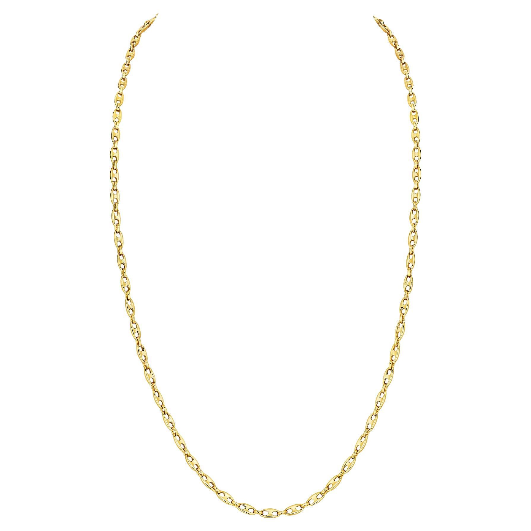 Van Cleef 
Arpels Vintage Gold 32" Anchor Link Chain For Sale