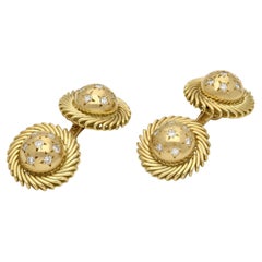 Van Cleef & Arpels Gemelli d'oro e diamanti d'epoca, circa 1955