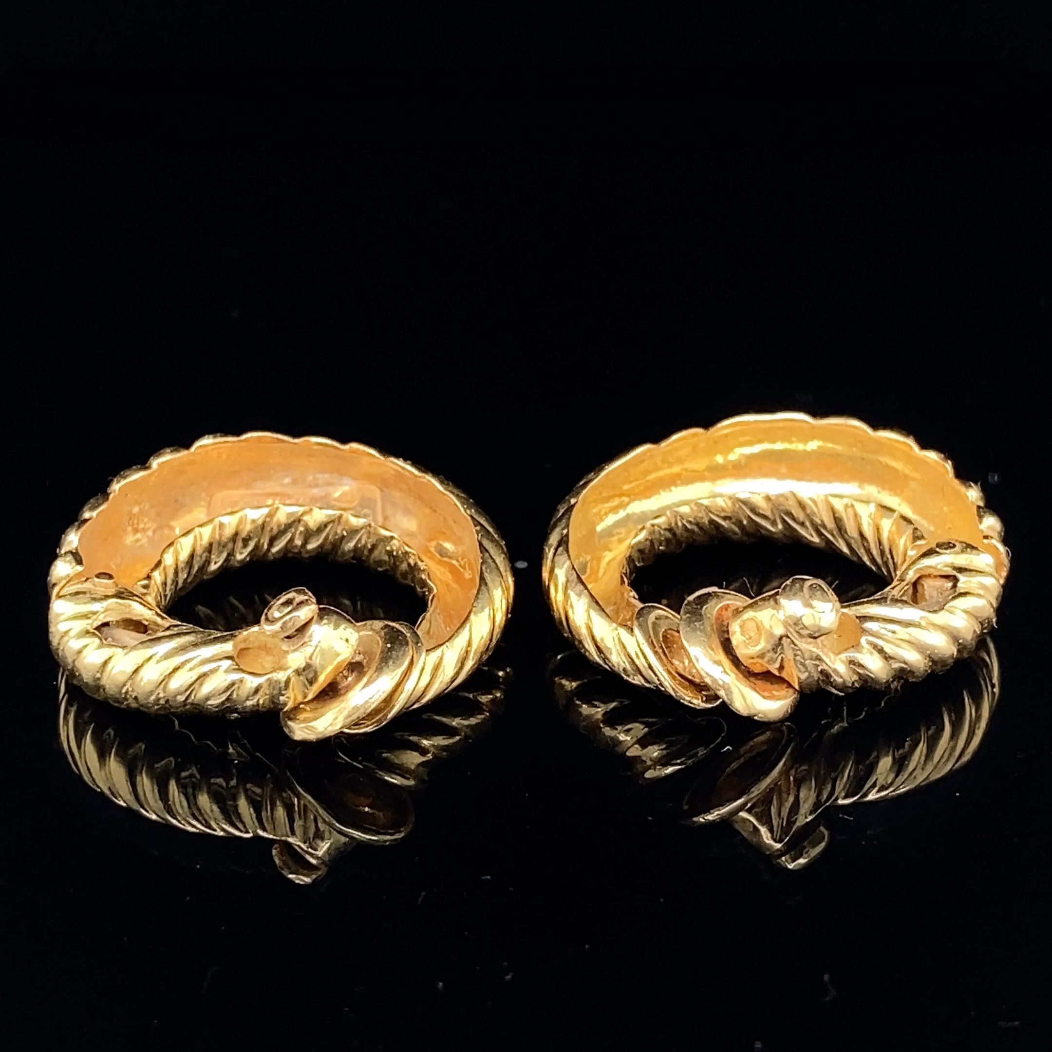 Van Cleef & Arpels Vintage-Ohrringe mit Goldring im Angebot 1