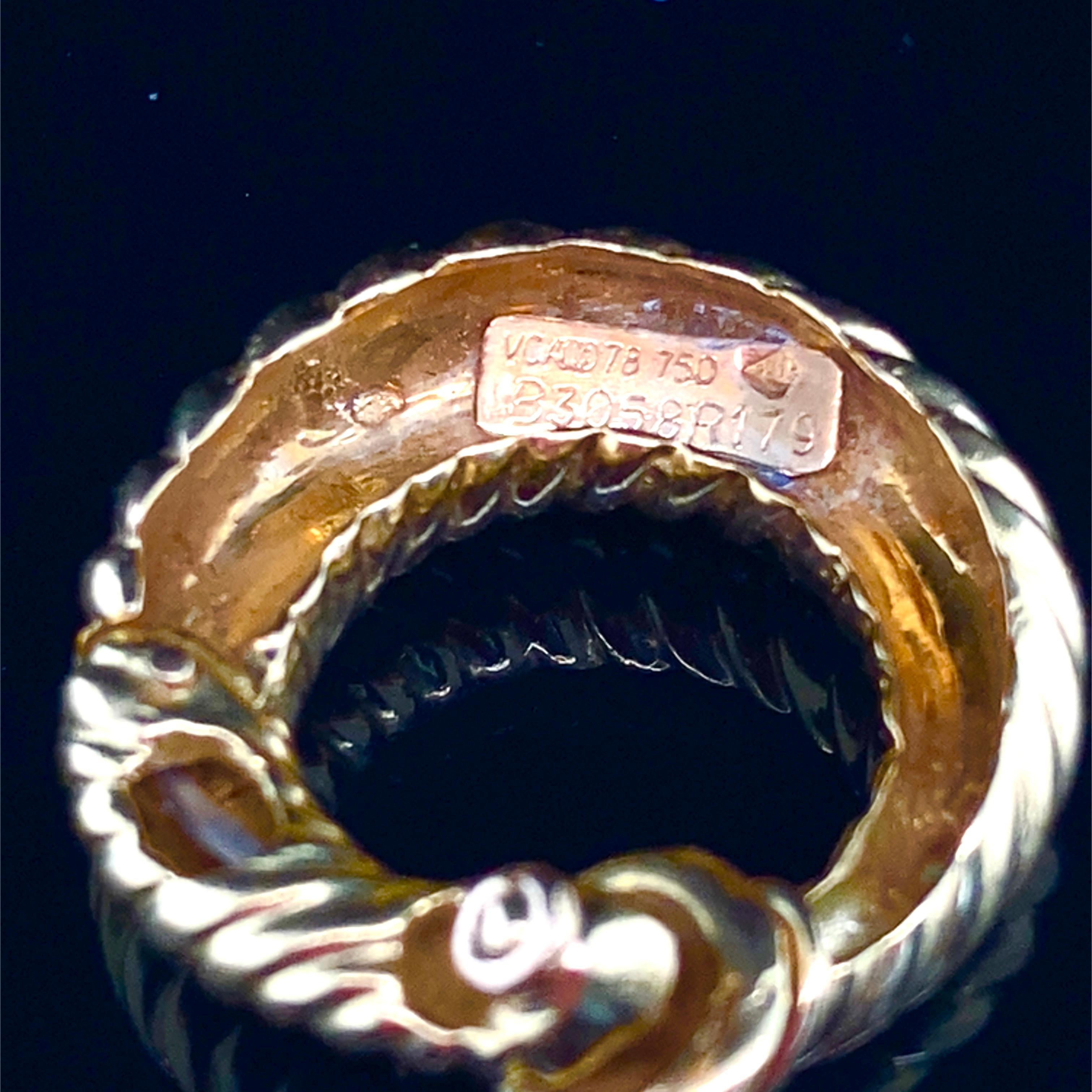 Van Cleef & Arpels Vintage-Ohrringe mit Goldring im Angebot 3