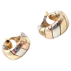 Van Cleef & Arpels Vintage Hoop Multicolor Gold Earrings