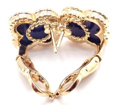 Van Cleef & Arpels, boucles d'oreilles vintage Alhambra en or jaune et lapis-lazuli
