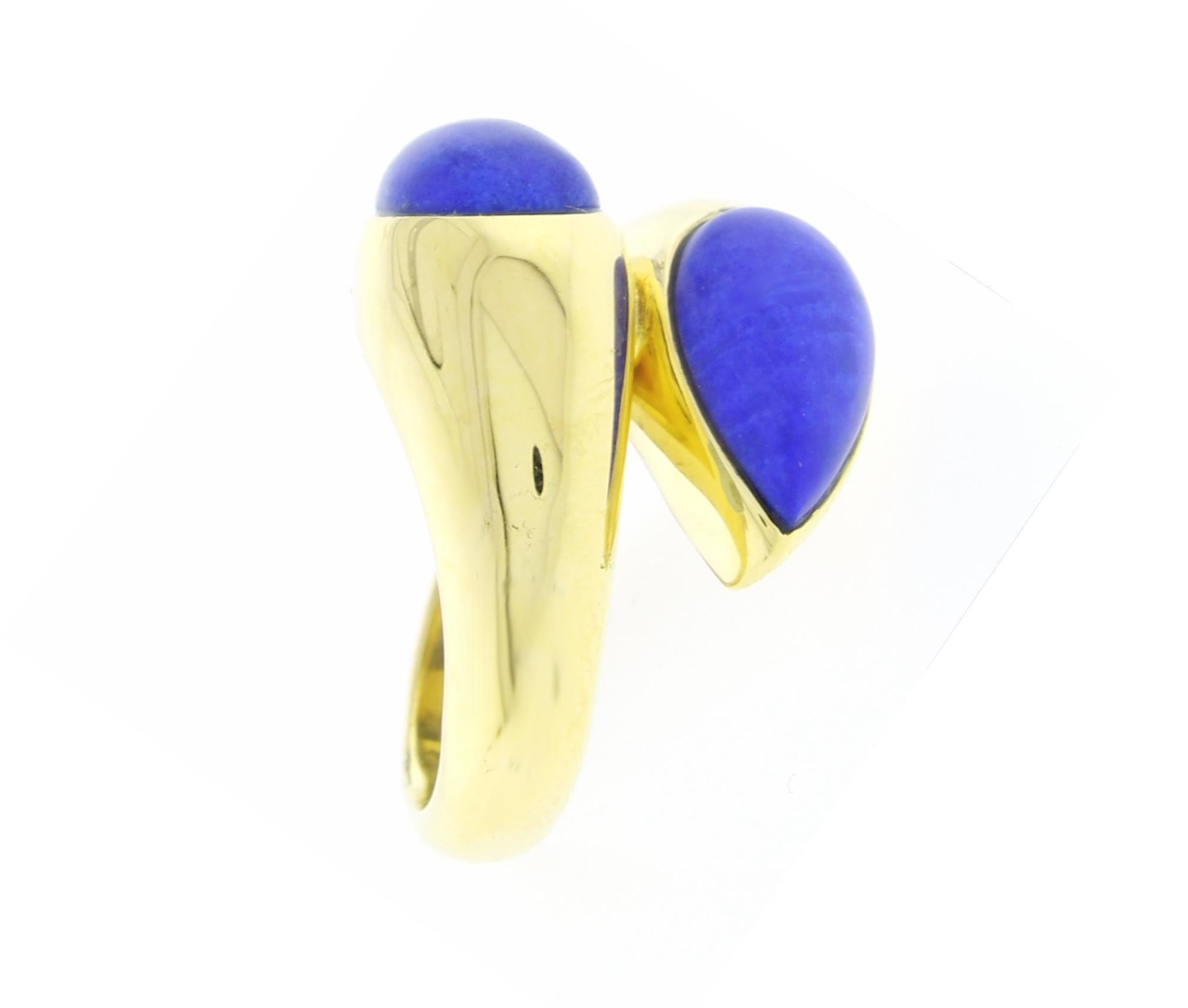Women's or Men's Van Cleef & Arpels Vintage Lapis Lazuli Yellow Gold Ring