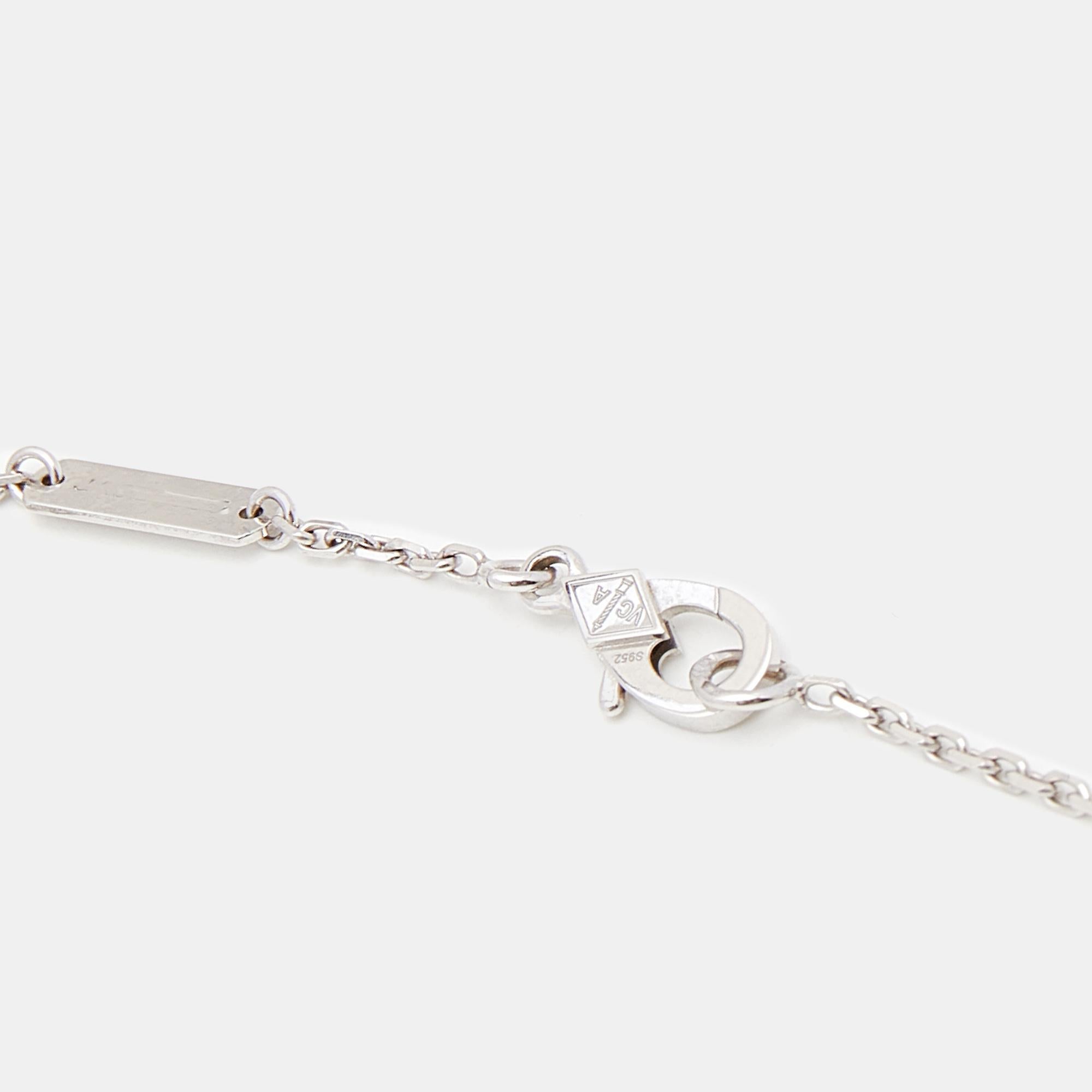 Women's Van Cleef & Arpels Vintage Limited Edition 18k White Gold Pendant Necklace