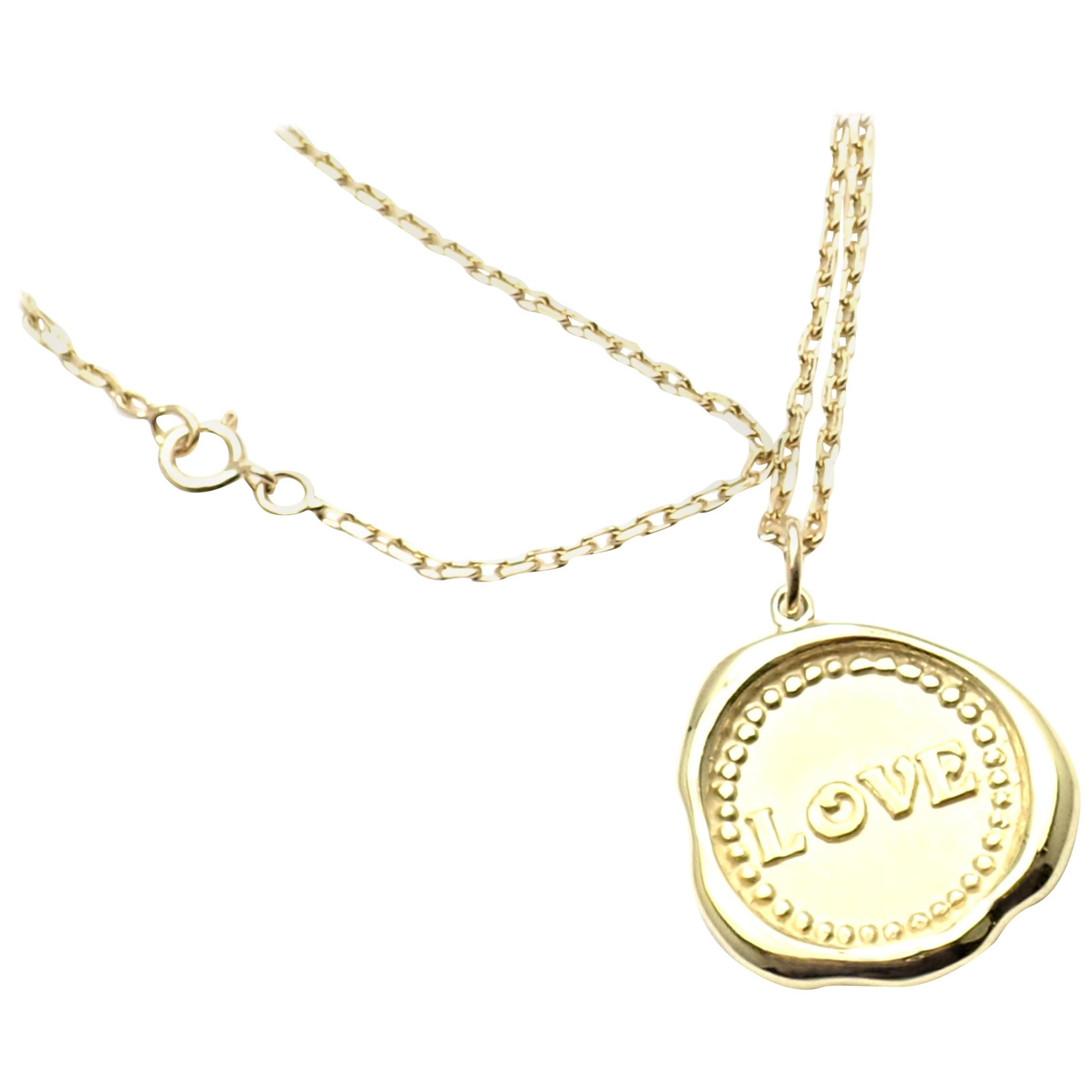 Van Cleef & Arpels Vintage Love Yellow Gold Pendant Necklace
