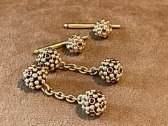 Van Cleef & Arpels Vintage Retro Rubí 14 K Oro Amarillo  Juego de gemelos