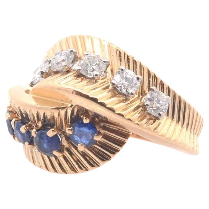 Van Cleef & Arpels vintage ring with diamonds and sapphires