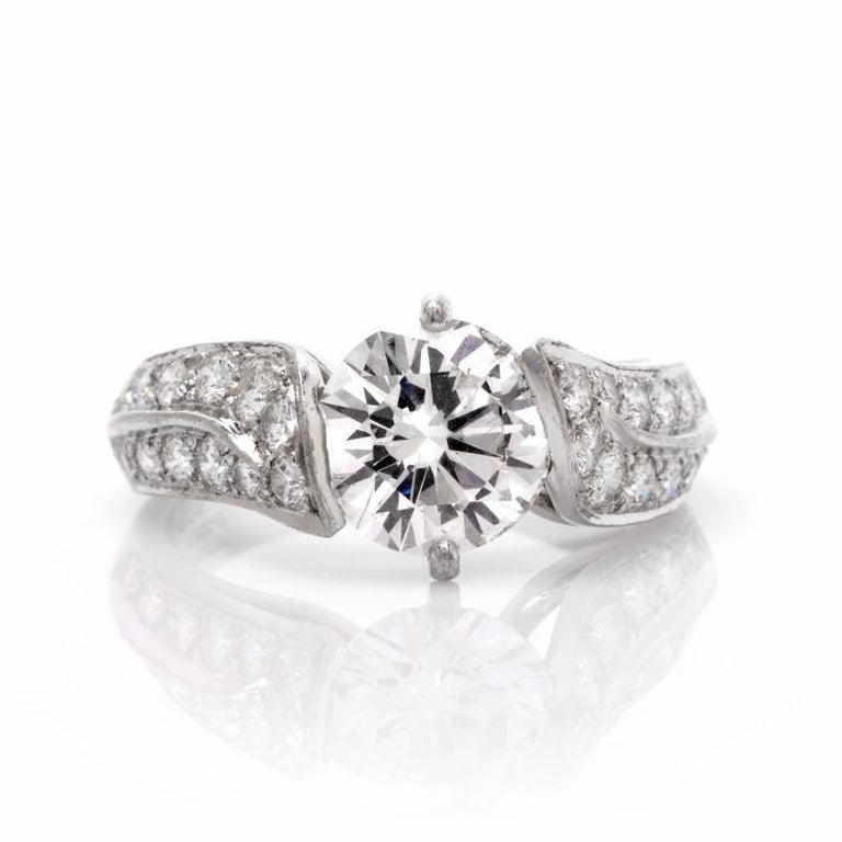 Van Cleef and Arpels Vintage VCA Carat Diamond Platinum