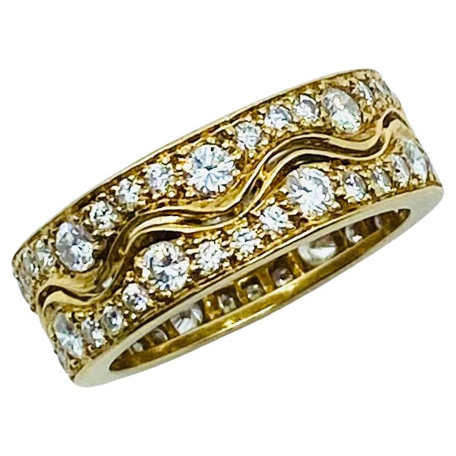 Van Cleef & Arpels Wave Diamond Ring  For Sale 1