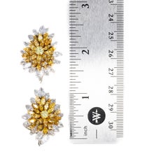 Van Cleef & Arpels White and Yellow Diamond Earrings