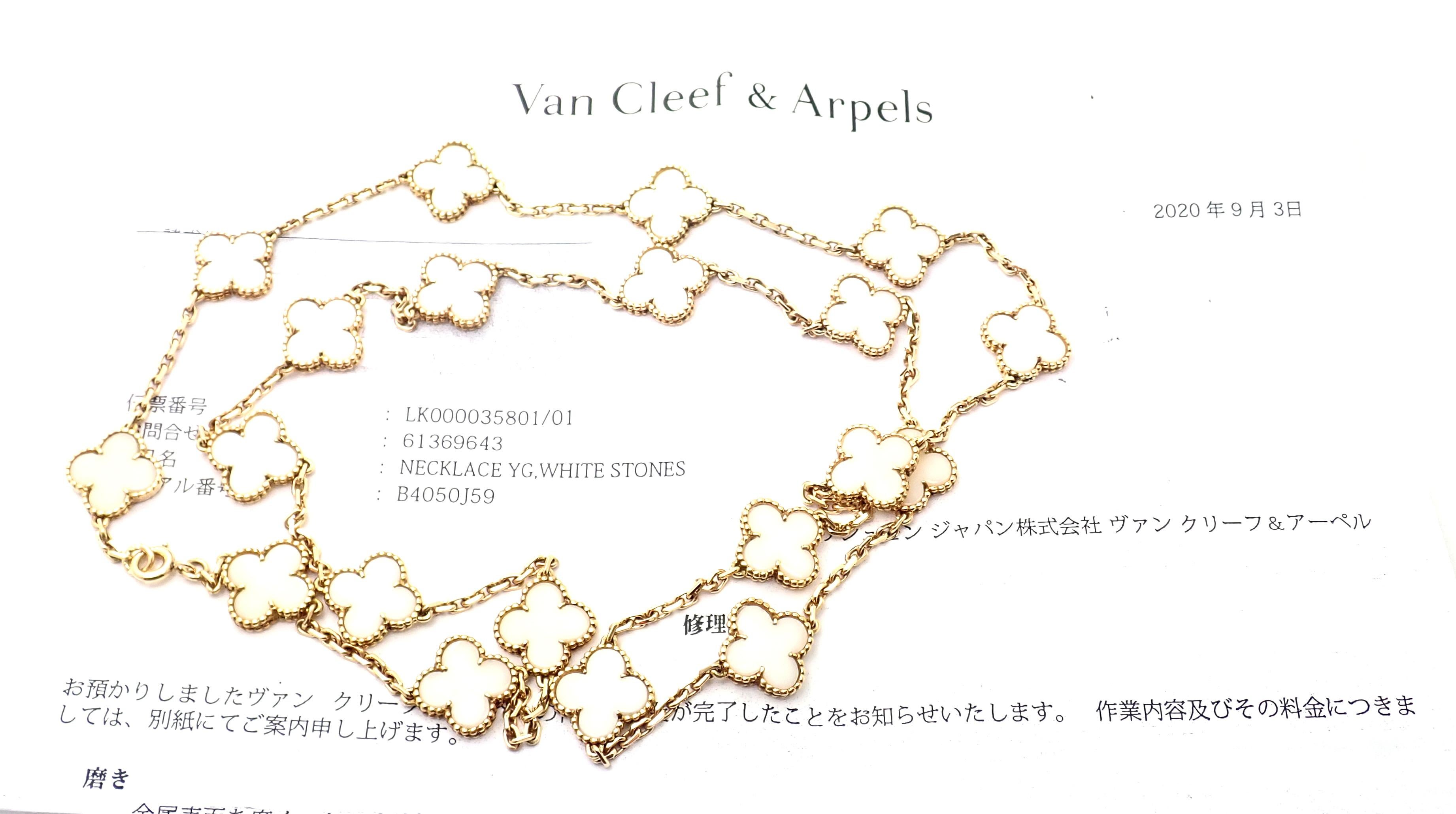 van cleef arpels alhambra 20 motif necklace