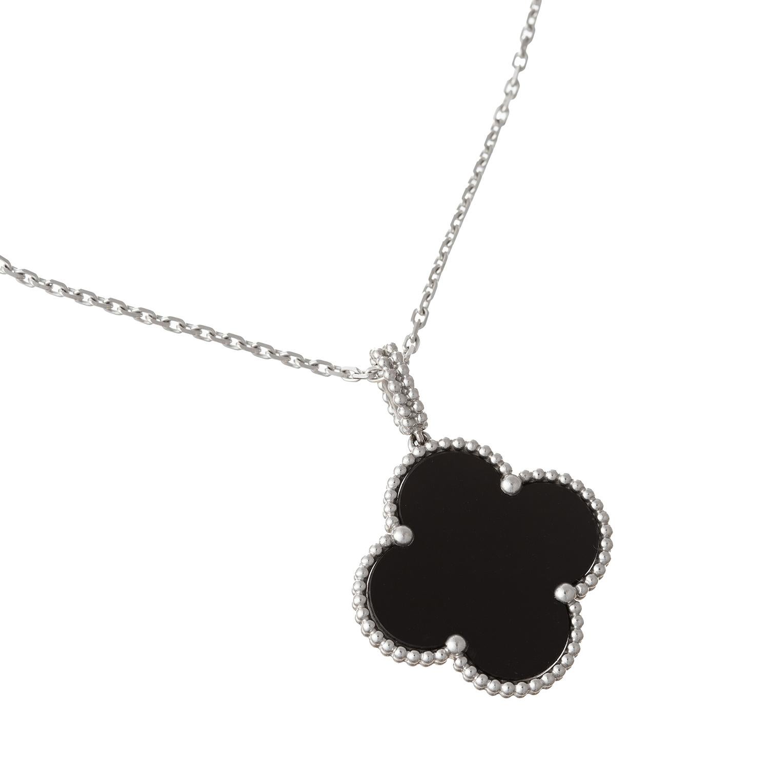 van cleef necklace gold black