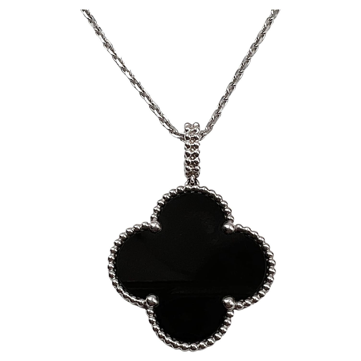 van cleef necklace black