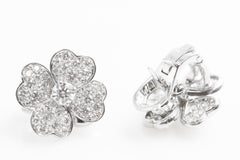 Van Cleef & Arpels White Gold Cosmos Small Model Earrings