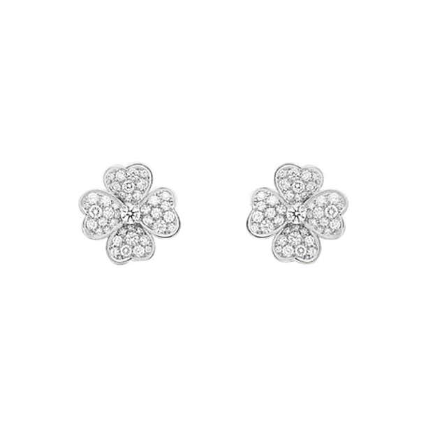 Van Cleef and Arpels White Gold Cosmos Small Model Earrings For Sale at ...