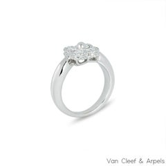 Van Cleef & Arpels White Gold Diamond Alhambra Ring