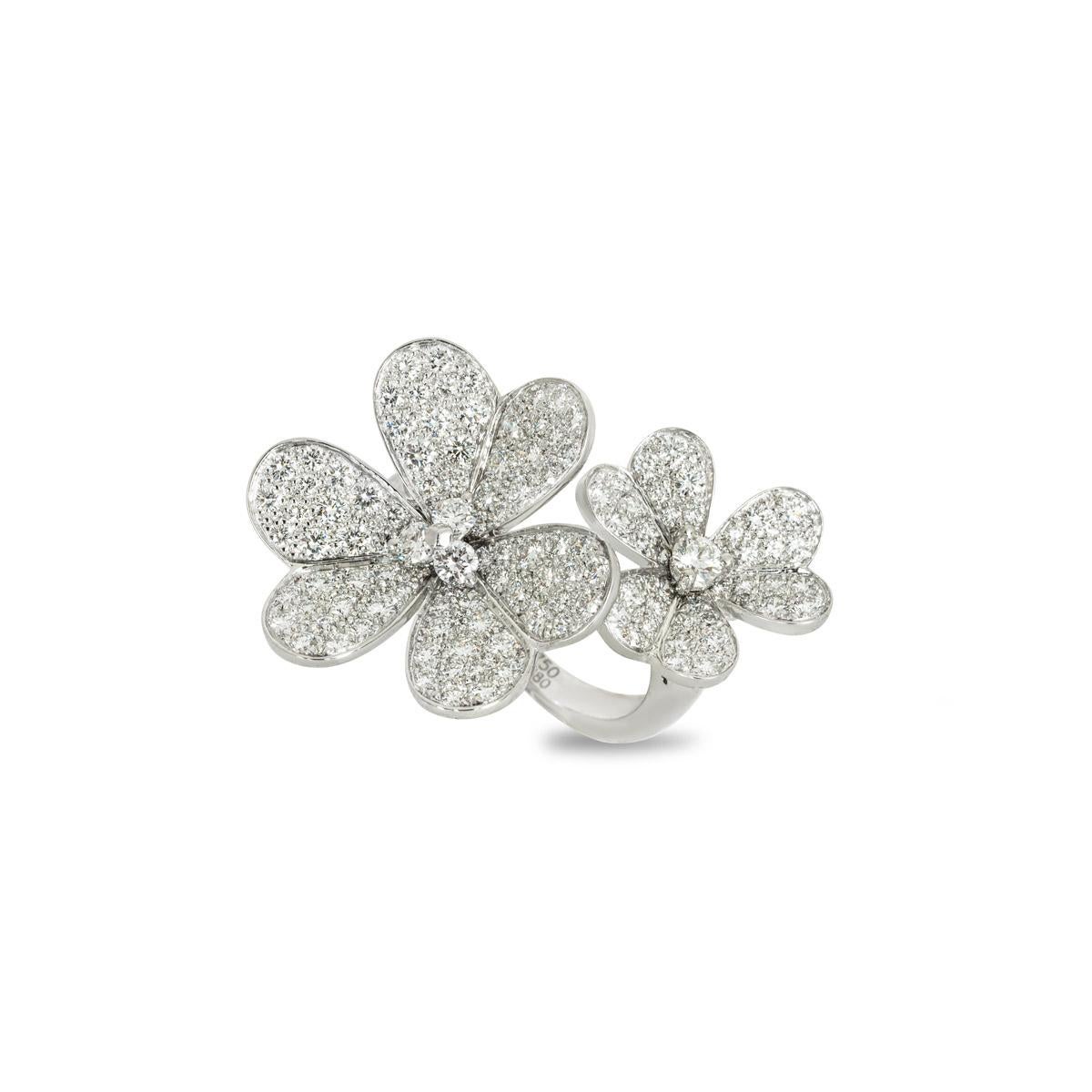 Van Cleef & Arpels Weißgold Diamant Frivole zwischen den Fingern Ring VCARB67500 Damen im Angebot