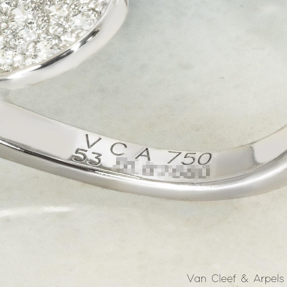 Women's Van Cleef & Arpels White Gold Diamond Frivole Between The Finger Ring VCARB67500