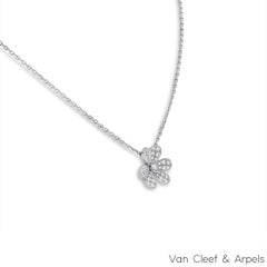 Van Cleef & Arpels White Gold Diamond Frivole Pendant VCARD31800