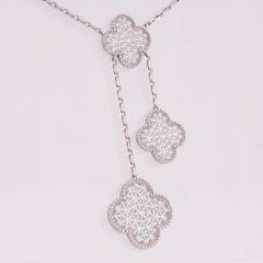 Van Cleef & Arpels White Gold Diamond Magic Alhambra Necklace VCARN9MP00