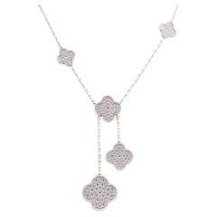 Van Cleef & Arpels White Gold Diamond Magic Alhambra Necklace VCARN9MP00