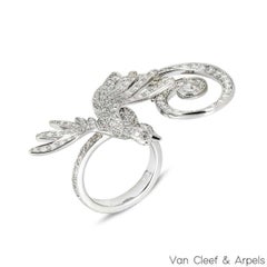 Van Cleef & Arpels White Gold Diamond Oiseaux de Paradis Between The Finger Ring