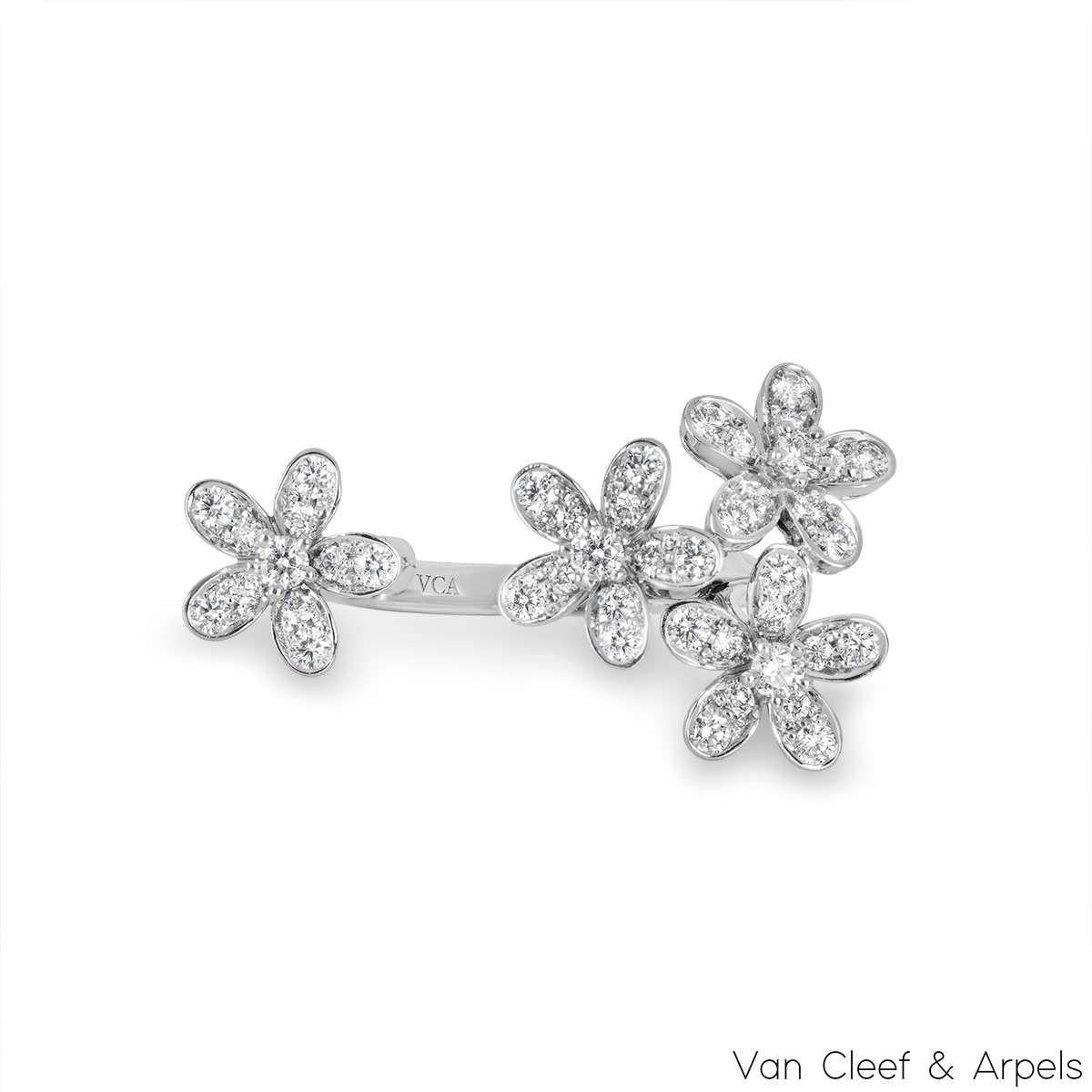 Van Cleef & Arpels Weißgold Socrate-Ring VCARB14500 mit Diamanten (Rundschliff) im Angebot