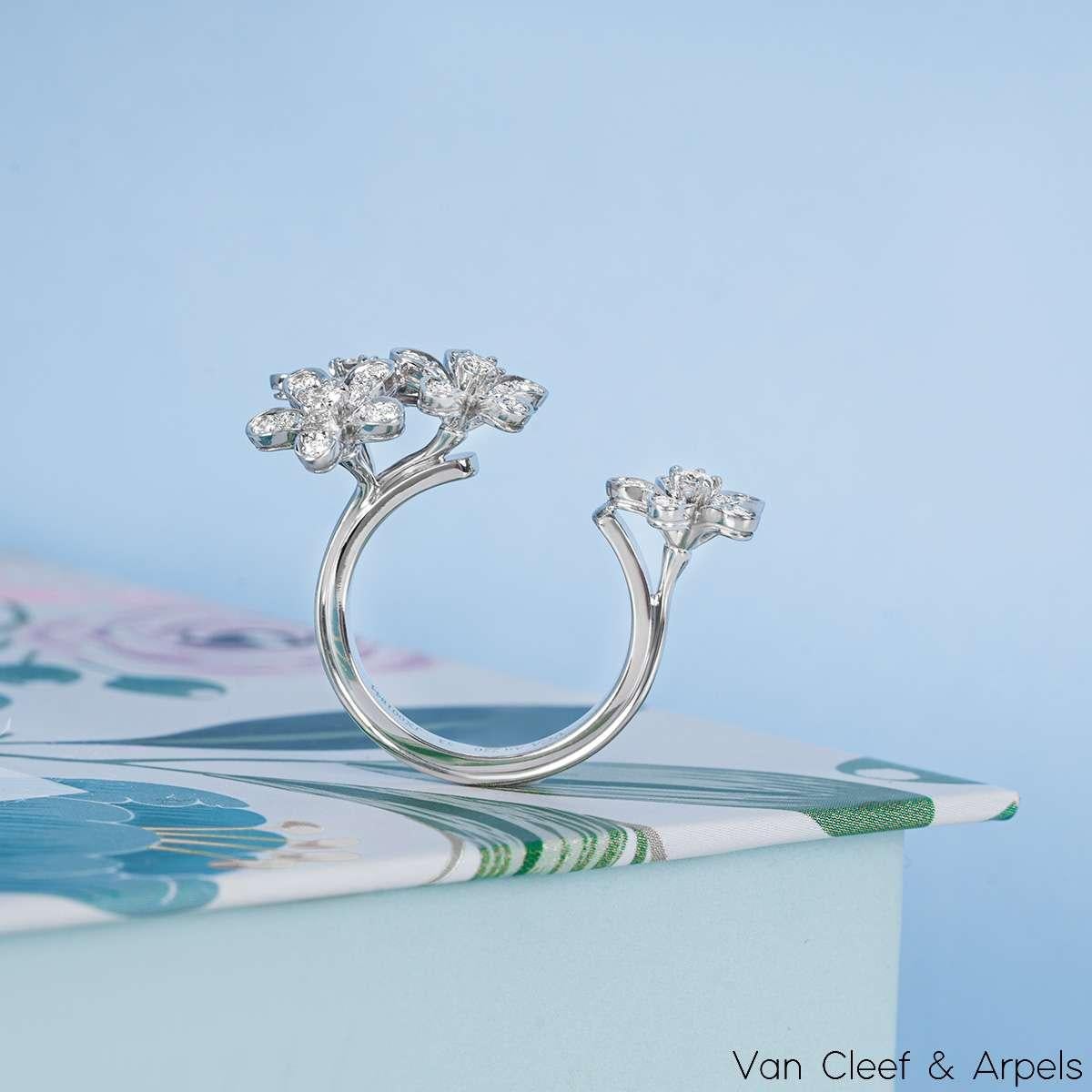 Van Cleef & Arpels Bague Socrate en or blanc et diamants VCARB14500 en vente 1