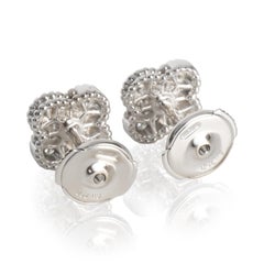 Orecchini Van Cleef & Arpels in oro bianco con diamante Sweet Alhambra