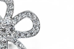 Van Cleef & Arpels White Gold Flowerlace Diamond Earrings