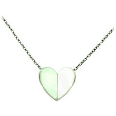 Van Cleef & Arpels White Gold Frivole Heart Pendant Necklace