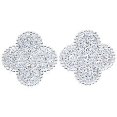 Van Cleef & Arpels White Gold Magic Alhambra Diamond Earrings