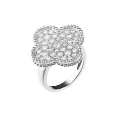 Van Cleef & Arpels White Gold Magic Alhambra Diamond Ring