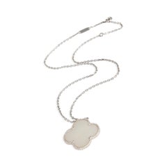 Van Cleef & Arpels White Gold Mother Of Pearl Magic Alhambra Pendant
