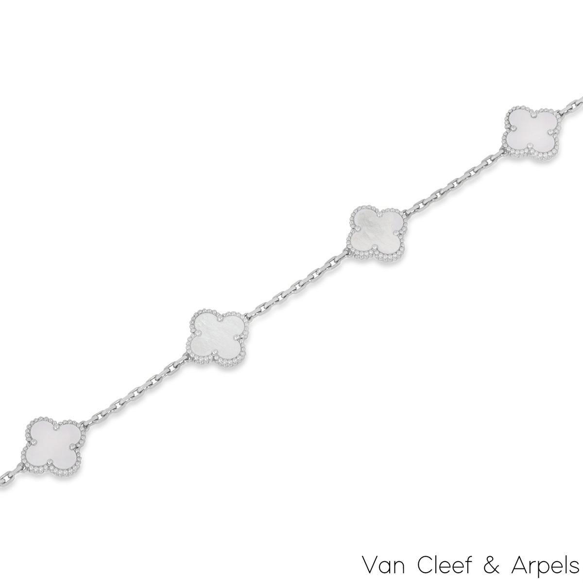 van cleef white gold necklace