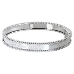 Van Cleef & Arpels White Gold Perlee Signature Bracelet