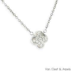 Van Cleef & Arpels Pendentif Pure Alhambra en or blanc et diamants