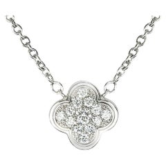Van Cleef & Arpels White Gold Pure Alhambra Diamond Pendant