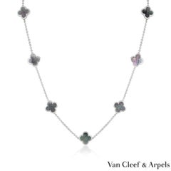 Van Cleef & Arpels White Gold Pure Alhambra Necklace