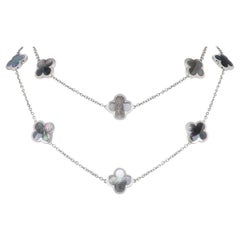 Van Cleef & Arpels White Gold Pure Alhambra Necklace
