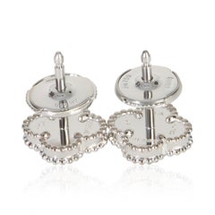 Pendientes Van Cleef & Arpels Oro Blanco Turquesa Dulce Alhambra