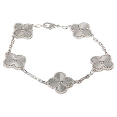 Van Cleef 
Arpels White Gold  Vintage Alhambra Bracelet