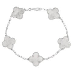 Van Cleef & Arpels Bracelet vintage Alhambra en or blanc VCARF48400