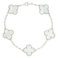 Van Cleef & Arpels White Gold Vintage Alhambra Bracelet VCARF48400