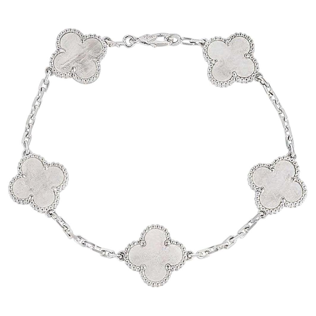 Van Cleef & Arpels White Gold Vintage Alhambra Bracelet VCARF48400