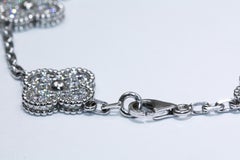 Van Cleef & Arpels White Gold Vintage Alhambra Motifs Diamond Bracelet