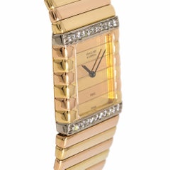 Van Cleef & Arpels Womens Quartz Tricolor 18k 101.7 Gram Gold Watch 2.28 Carat