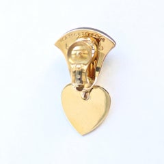 Van Cleef & Arpels Wood Gold Heart Earrings