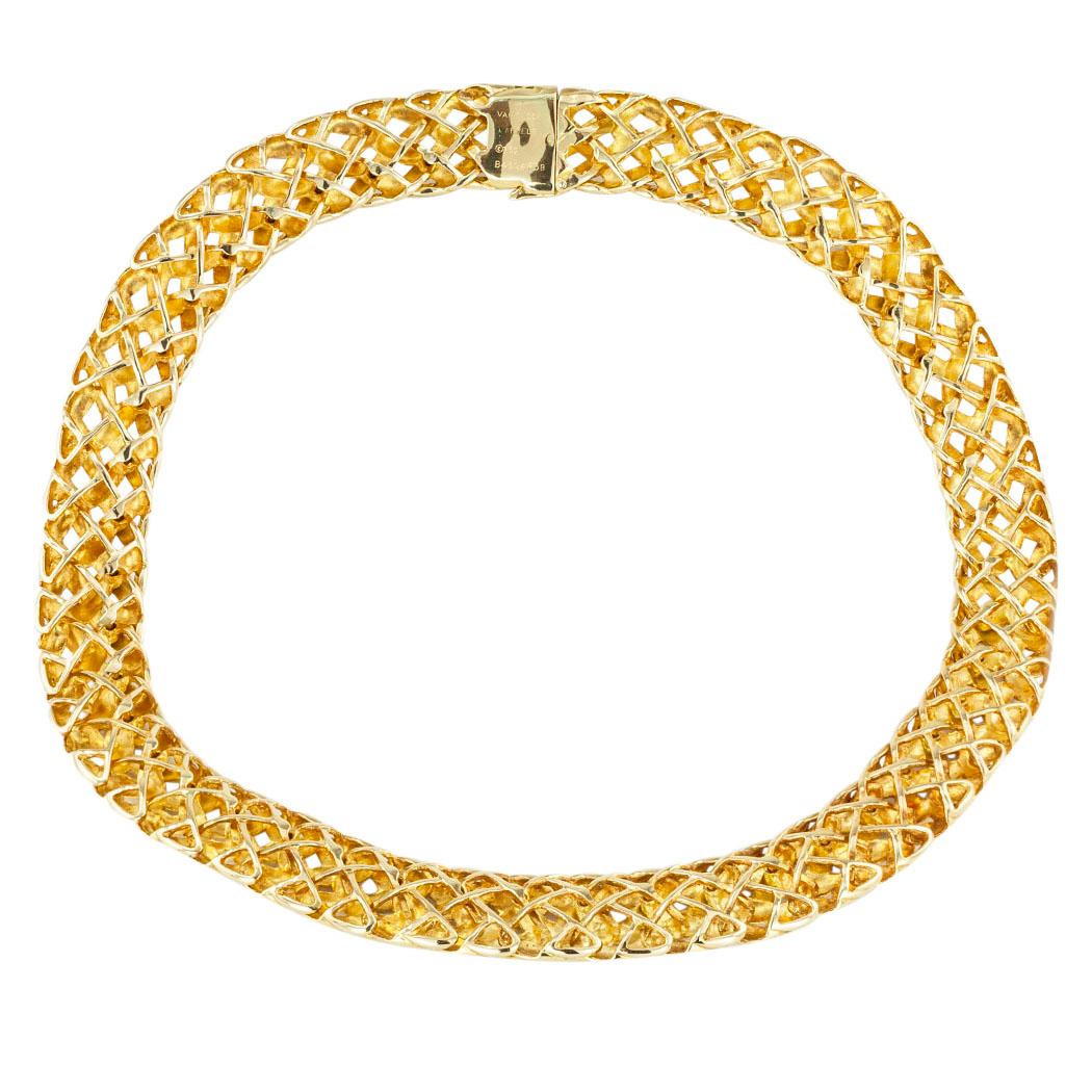 Women's Van Cleef & Arpels Woven Yellow Gold Collar Necklace
